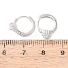 Star 925 Sterling Silver Micro Pave Clear Cubic Zirconia Hoop Earrings EJEW-K317-07P-5