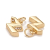 Rack Plating Eco-friendly Brass Micro Pave Clear Cubic Zirconia Charms KK-D072-01G-Z-NR-3