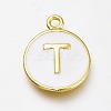 Brass Enamel Pendants KK-H103-01T-G-1