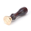 DIY Scrapbook Brass Wax Seal Stamps and Wood Handle AJEW-P068-A02-1