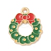 Christmas Alloy Enamel Pendants ENAM-K074-01G-07-1