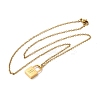 304 Stainless Steel Rolo Chain Pendant Necklaces NJEW-S444-01G-08-2