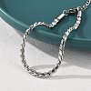 304 Stainless Steel Rope Chain Bracelets for Women LS-BJEW-Q051-04P-4