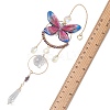 Stainless Steel Resin Butterfly Suncatcher HJEW-TA00451-01-3