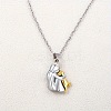 Girl & Dog Zinc Alloy Pendant Necklaces for Women FS-WGDD4A4-03-1