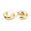 Brass C-shape Stud Earrings LS-EJEW-A072-17LG-2