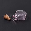 Hexagon Dollhouse Miniature Glass Cork Bottles Ornament AJEW-F058-01J-3