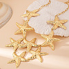 Starfish Alloy Statement Bib Necklaces FS-WG187D0-01-4