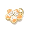 Brass Enamel Pendants KK-CBA3F25-05G-01-2