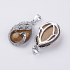 Natural Tiger Eye Pendants G-E442-04K-2