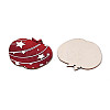 12Pcs UV Single Face Printed Wood Pendant Decorations WOOD-N020-44-3