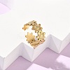 Adjustable 304 Stainless Steel Cuff Open Rings for Women LS-RJEW-Z122-03G-04-1