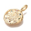 Brass Micro Pave Cubic Zirconia Pendants KK-U038-16G-2