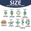 18Pcs 9 Styles Alloy Connector Charms FIND-TA0002-21-3