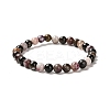 Natural Tourmaline Beaded Stretch Bracelets BJEW-K233-02A-03-2