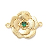 Brass Pave Glass Connector Charms KK-Z073-32G-04-1