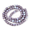 Frosted Opaque Glass Beads Strands GLAA-T032-P6mm-MBB07-2