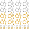 60Pcs 2 Colors Tibetan Style Alloy Toggle Clasps FIND-SP0001-24-1