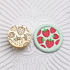 Golden Tone Round Wax Seal Brass Stamp Heads LS-AJEW-Z034-01G-18-1