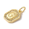 Real 18K Gold Plated Brass Micro Pave Clear Cubic Zirconia Pendants KK-L216-002G-G-2