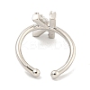 Rack Plating Brass Open Cuff Rings for Women RJEW-F162-01P-K-3