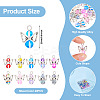 20Pcs Transparent Glass Pendants PALLOY-TAC0163-4