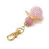 Angel Glass Seed Bead Pendant Decorations HJEW-MZ00088-5