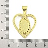 Rack Plating Brass Micro Pave Clear Cubic Zirconia Pendants KK-B091-21G-07-3