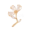 Brass Glass Pendants KK-B100-041G-03-1