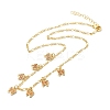 Brass Micro Pave Cubic Zirconia Butterfly Pendant Necklaces NJEW-B157-15G-4