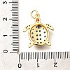 Brass Micro Pave Cubic Zirconia Pendants KK-Q040-02K-G-3