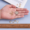 10Pcs 5 Style Brass Micro Pave Clear Cubic Zirconia Pendants ZIRC-BT0001-01G-6