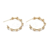 Half Hoop Sparkling Cubic Zirconia Stud Earrings for Girl Women EJEW-H126-02G-2