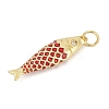 Brass with Cubic Zirconia Pendants KK-G522-43G-03-2