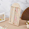 Desktop MDF Covered with Velveteen Cloth Necklace Organizer Display Stands with Iron Hooks ODIS-WH0078-98-4