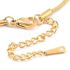 304 Stainless Steel Round Snake Chain Necklaces NJEW-Z047-01G-4