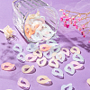 150Pcs 6 Colors Imitation Jelly Acrylic Linking Rings JACR-CJ0001-01-5
