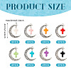 16Pcs 8 Colors Dyed Synthetic Turquoise Pendants FIND-TA0004-37-3