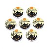 Halloween Printed Natural Wood Beads WOOD-T021-75-1