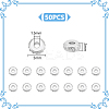 50Pcs 304 Stainless Steel Beads STAS-UN0059-85-3