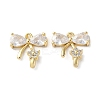 Brass Micro Pave Cubic Zirconia Pendants KK-F872-15G-01-1