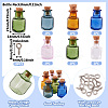 DIY Square Glass Cork Bottle Pendant Making Kit DIY-TA0009-63-3