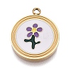 304 Stainless Steel Enamel Pendants STAS-L022-177A-G-1