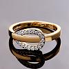 Classic Real 18K Gold Plated Tin Alloy Cubic Zirconia Rings for Women RJEW-BB09364-7G-2