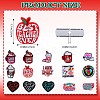 15Pcs 15 Styles Food Grade Silicone Focal Beads SIL-SZ0001-81-2