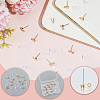 Brass Stud Earring Findings KK-BBC0028-29B-6