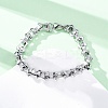304 Stainless Steel Rectangle Link Chain Bracelets for Women Men BJEW-R018-20P-1