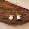 Elegant 925 Sterling Silver Freshwater Pearl Stud Earrings for Women's Daily Wear NN8713-1-2