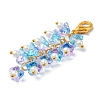 Trumpet Flower Glass Pendant Decorations HJEW-YW0001-02E-2