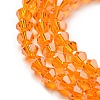 Transparent Electroplate Glass Beads Strands GLAA-F029-4mm-C23-3